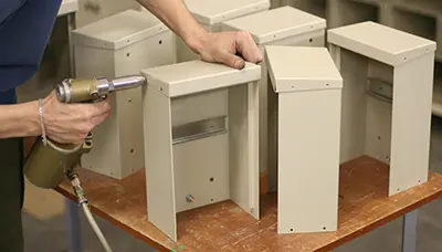 Buzones con pintura electrostática