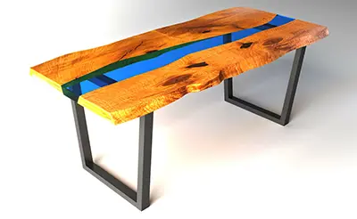 Mesa para comedor con rio